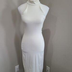BEBEWHITE MIDI DRESS SIZE SMALL